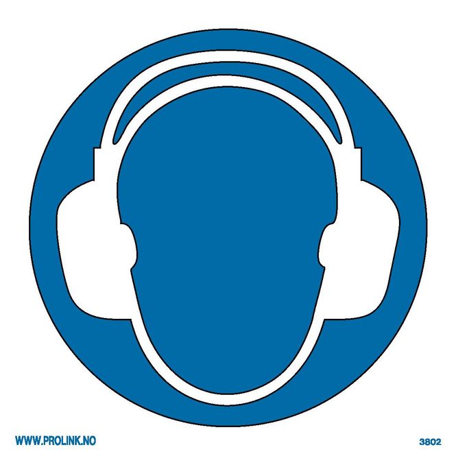 Hovedbilde Påbudt med hørselvern - PVC