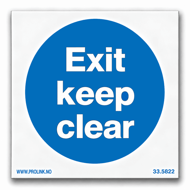 Hovedbilde Exit keep clear