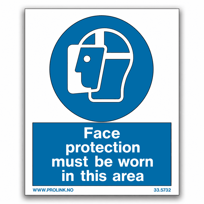 Hovedbilde Face protection must be worn in this area
