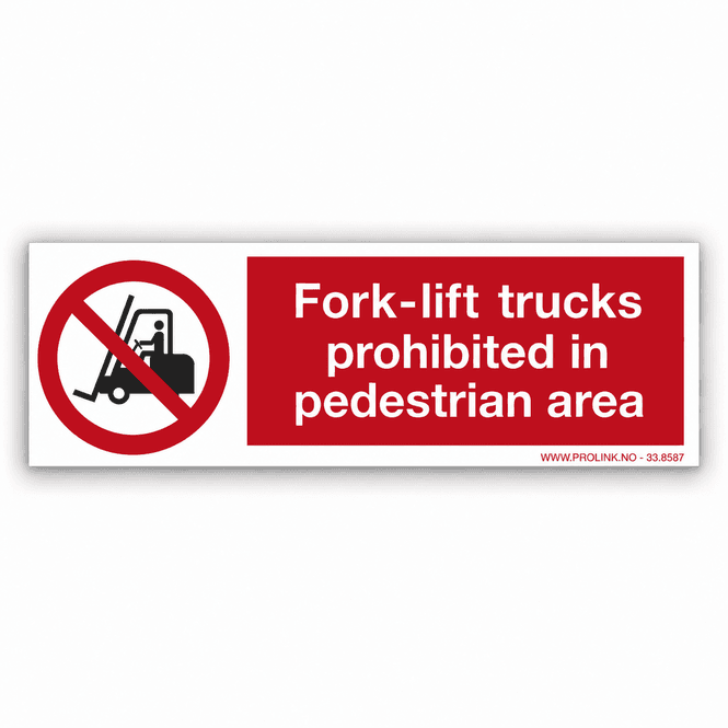 Hovedbilde Fork-lifts prohibited in pedestrian areas