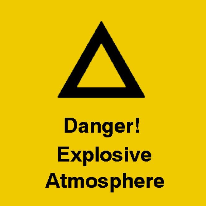 Hovedbilde Warning - Danger! Explosive atmosphere - EN