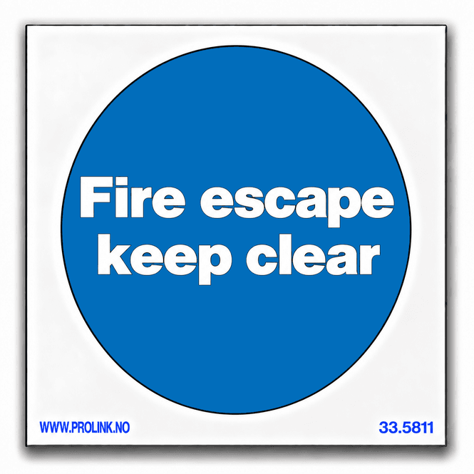 Hovedbilde Fire escape keep clear