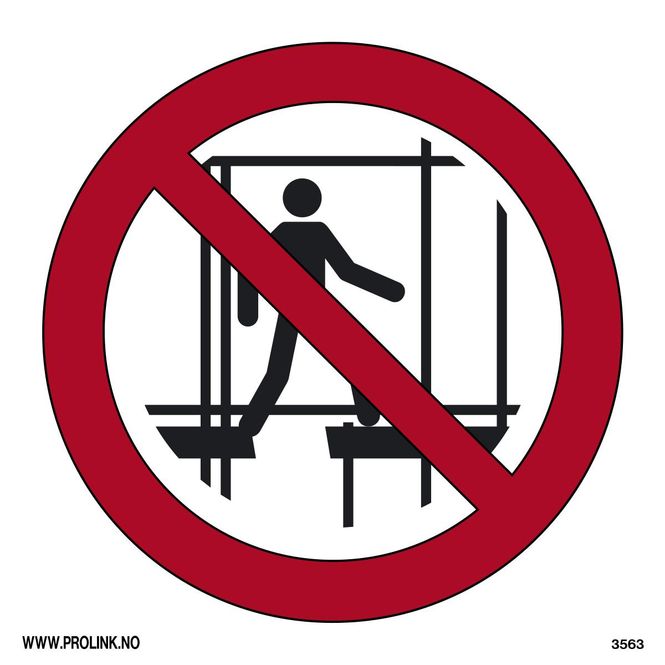 Hovedbilde Ikke bruk stillasen - PVC