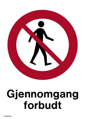 Gjennomgang forbudt