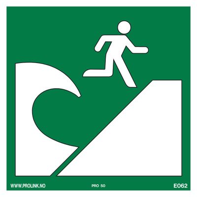 Evakueringsområde ved tsunami - Pro 50