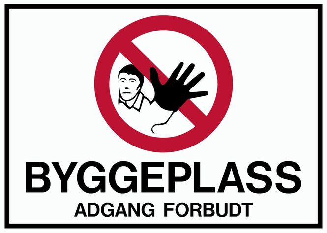 Hovedbilde Byggeplass - Adgang forbudt